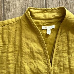 Eileen Fisher Mustard Quilted Jacket GUC